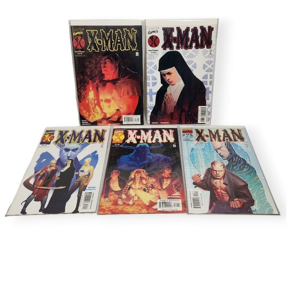 Marvel Comics X-Man Counter X Issues #71-75 Direct Editions Lot VG+ Pre-owned
